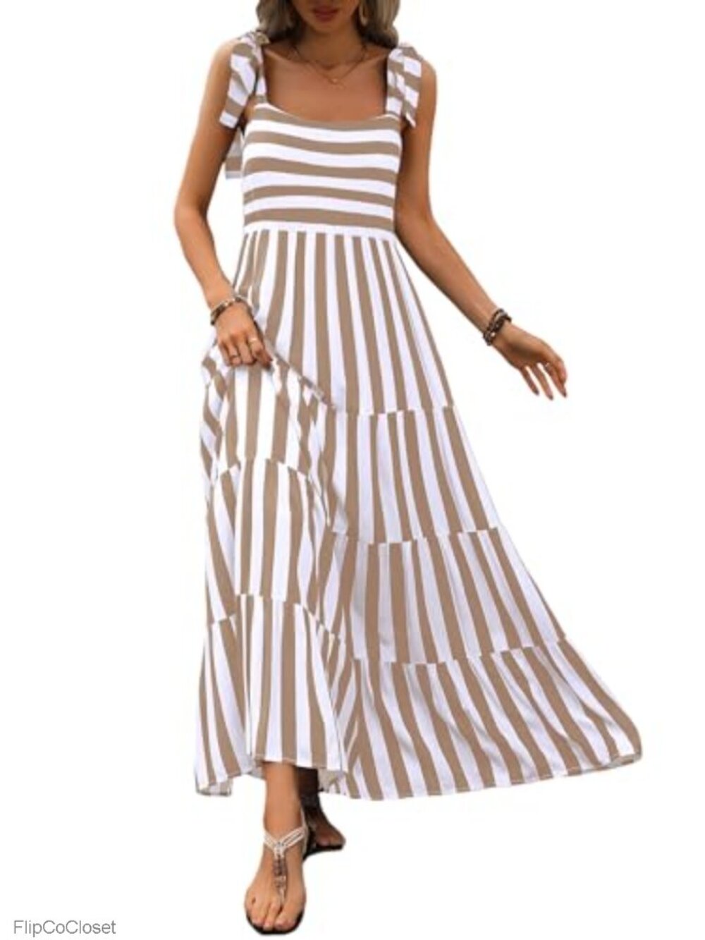 Sleeveless Floral Maxi Dress Lightweight Boho Beach Vacation